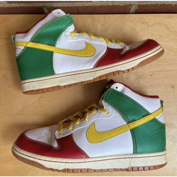 Nike Dunk High 6.0 Hi Rasta Men’s Size 10 Sneakers - Picture 2 of 9